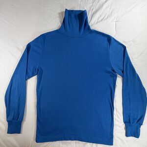 Vintage Blue Turtle Neck Long Sleeve Women's Size Large